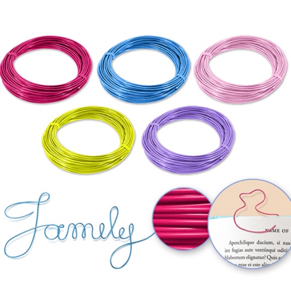 🆕 NEW 1 pack of 5 pcs Craft Beading Wires - Fils pour bijoux artisanat - Picture 1 of 5